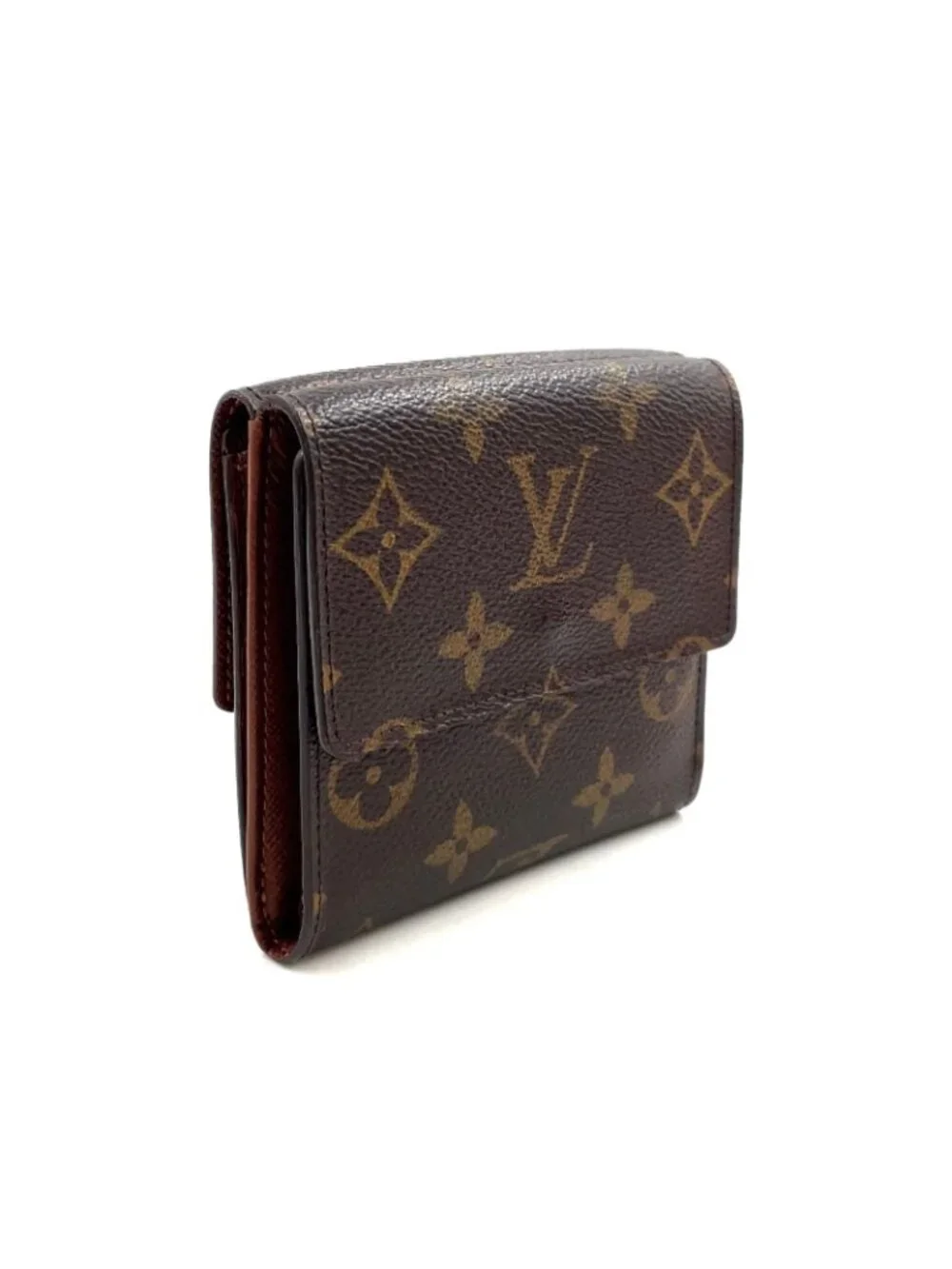 Louis Vuitton Porte Monet Billets Cult Cles Monogram Leather Brown Trifold